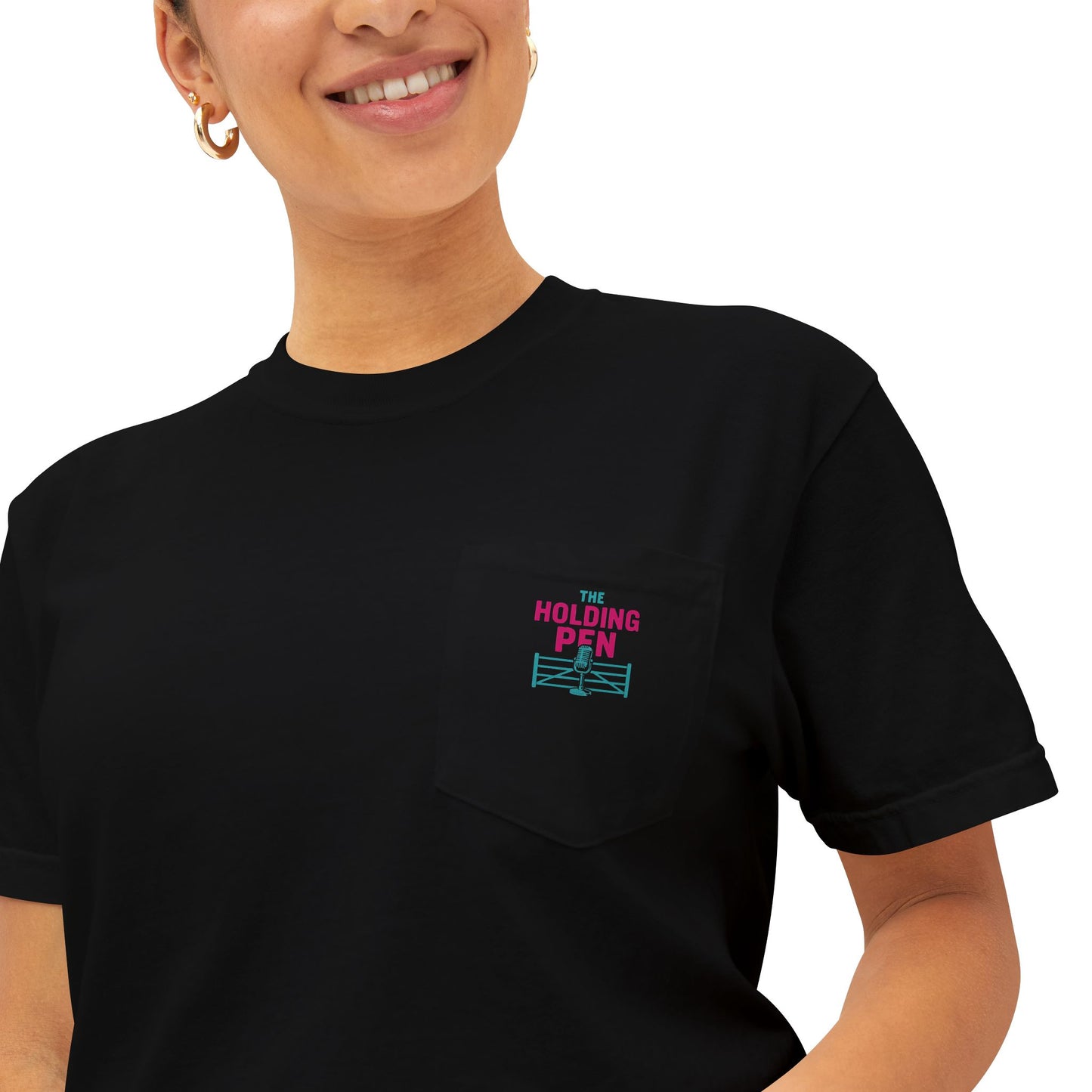 The Holding Pen Warning Pocket Comfort Color Tshirt